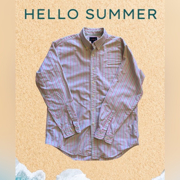 J.CREW Slim Shirt‎ Adult  Checkered Button Up Long Sleeve Pocket Mens M Cotton - Picture 2 of 16